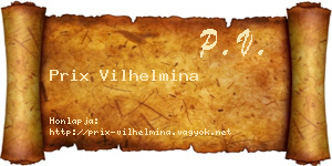 Prix Vilhelmina névjegykártya